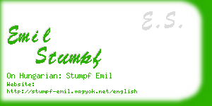 emil stumpf business card